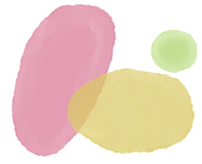 Transparent watercolor brush shape pastel element illustration