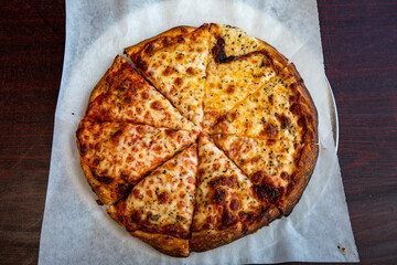 pizza on table