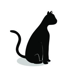 Car vector illustration in black, simple cat design