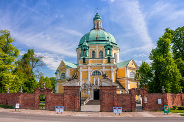 Fototapeta na wymiar Basilica on the Holy Mountain in Głogowko near Gostyn, Greater Poland Voivodeship.