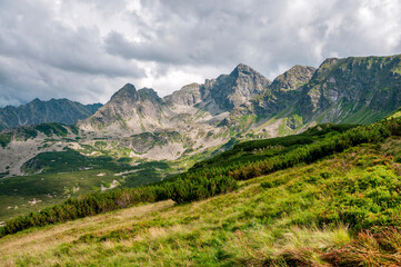 Fototapeta na wymiar Landscape with mountains Tatry, Poland