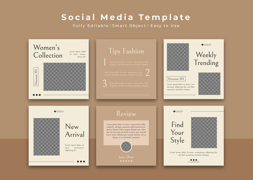 Fashion social media minimalist banner template