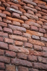 Rustic red vintage brick wall texture background