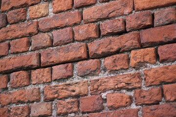 Rustic red brick wall texture background