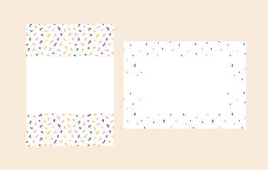 Greeting card templates, minimalist cover design,