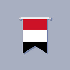 Illustration of Yemen flag Template