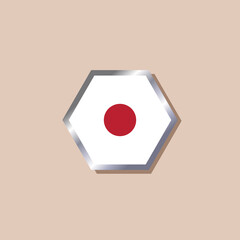 Illustration of Japan flag Template