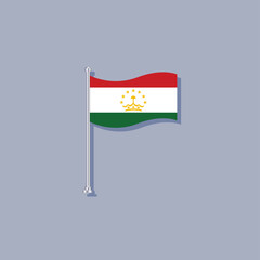 Illustration of Tajikistan flag Template