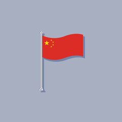 Illustration of China flag Template