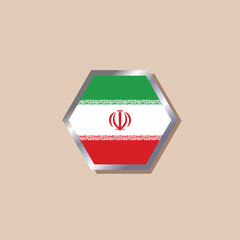 Illustration of Iran flag Template