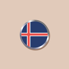 Obraz premium Illustration of Iceland flag Template