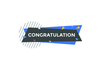 congratulation text symbol. Congratulation text web template Vector Illustration. 
