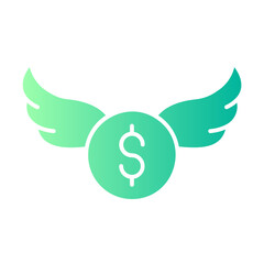 Flying Money  gradient icon