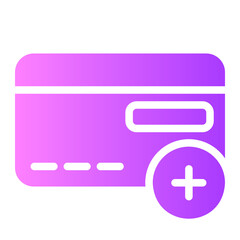 Obraz premium no credit card gradient icon