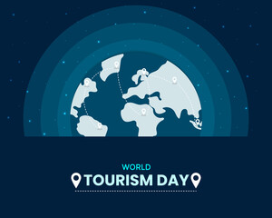 World Tourism Day Dark Template Flat