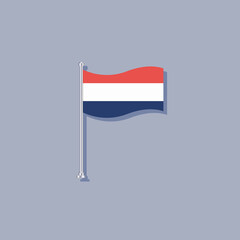 Illustration of Netherlands flag Template