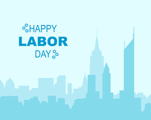 Happy Labor Day With New York Landscape Flat