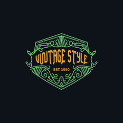 vintage logo template. retro logo template