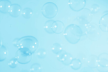 Abstract Blur Transparent Soap Bubbles Background. Soap Sud Bubbles Water.	

