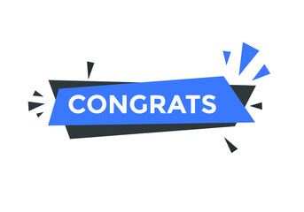 congrats text symbol. congrats text web template Vector Illustration. 
