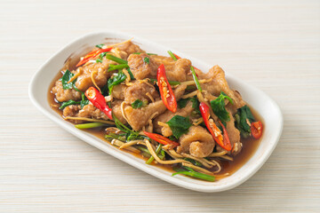 Stir Fried Fish with Chinese Celery
