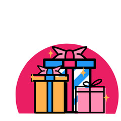 Gift box vector elements