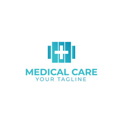 Medical Care Logo Vector Template.Suitable for your company in the field Health