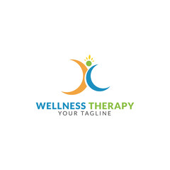 Wellness Therapy logo vector Illustration. Suitable for your company in the field Healthly