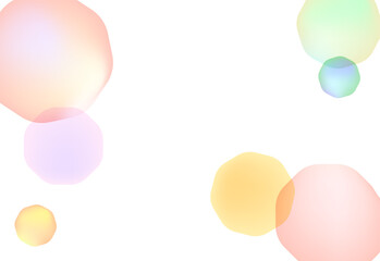 Soft background material, transparent honeycomb sphere, pastel color