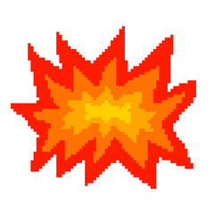 Illustration of Pixel Art Explosion