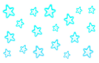 Pixel art blue glowing star pattern