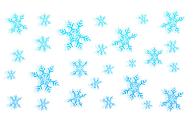 Pixel art blue snowflake pattern