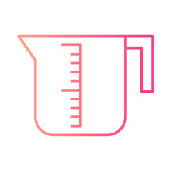 measuring cup gradient icon