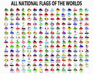 Fototapeta na wymiar All national flags countries of the world.