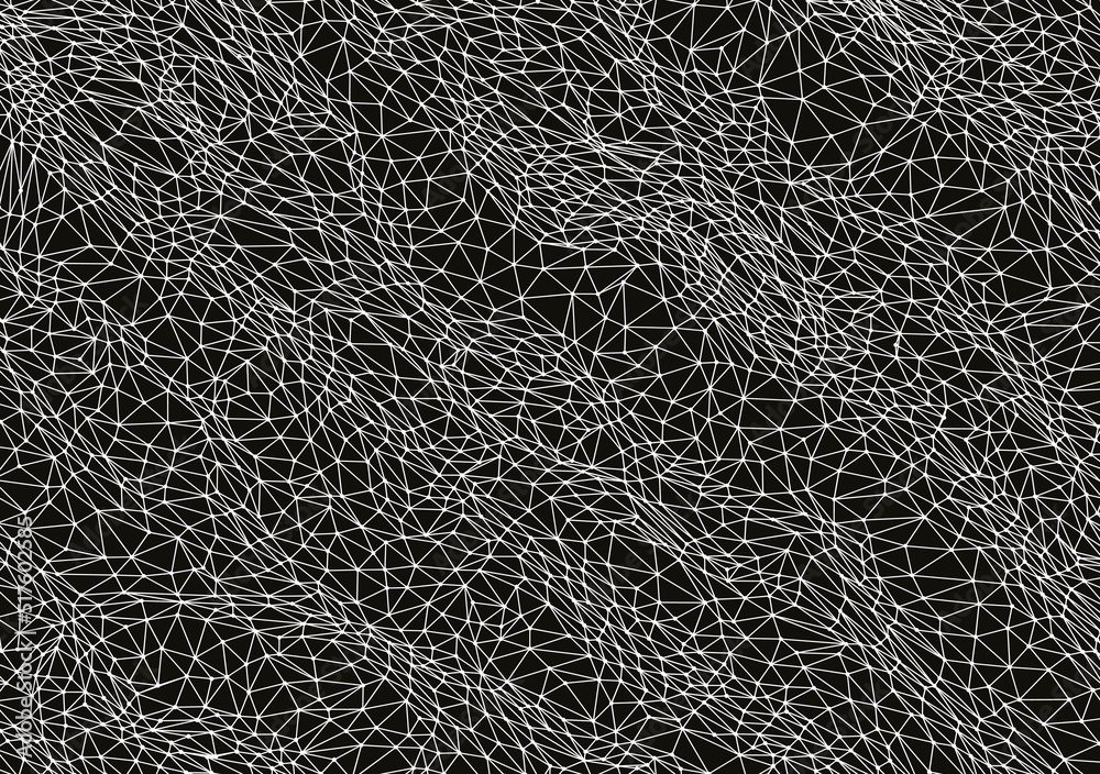 Wall mural abstract science or technology background. graphic design. network illustration. 3d grid surface.