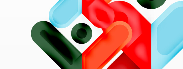 Square and circle minimal abstract background. Vector illustration for wallpaper banner background