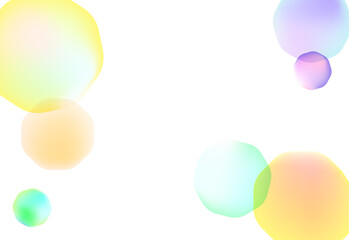 Soft background material, transparent honeycomb sphere, pastel color