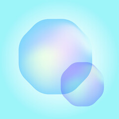Soft background material, transparent honeycomb sphere, pastel