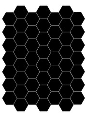 Obraz premium Black hexagon, honeycomb, design elements, shapes, pattern with no strokes. Use for photo collection, collage, template, frame, overlay, montage. Transparent background. Vertical vector illustration.