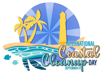 Fototapeta na wymiar International Coastal Cleanup Day Banner Design