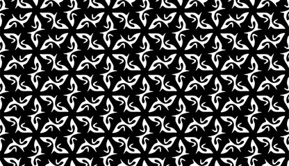 Fototapeta premium Seamless pattern with oblique black bands.Modern geometric background.Seamless square abstract pattern.Repeat diamond shapes background with black and white elements.Abstract geometric pattern.