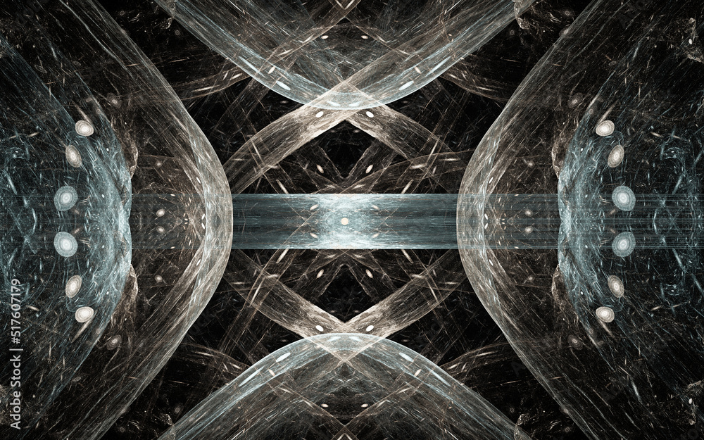Aufkleber digital illustration abstract image generated fractal background image wallpaper pattern of various geometric shapes and lines of various colors for computer graphics or web design