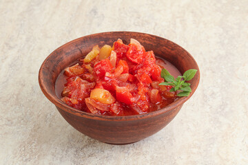 Hungary vegetarian Lecho with vegetables
