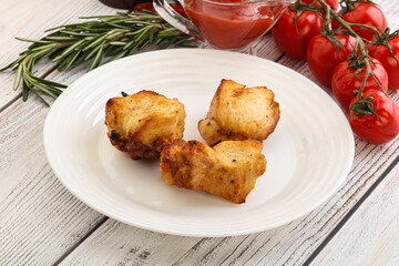 Chicken breast shashlik - grilled meat