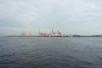 Tokyo Bay. Yokohama Port is an all-round port, handling various cargos such, container