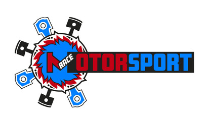 Motorsport event logotype, sign. Editable vector illustration