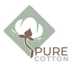 Cotton isolated icons pure and organic product vector textile industry field plant emblem