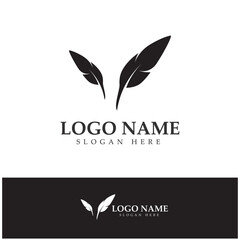 Fototapeta premium feather pen write sign logo template app icons