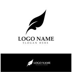 feather pen write sign logo template app icons