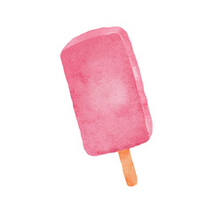 watercolor summer ice cream illustration